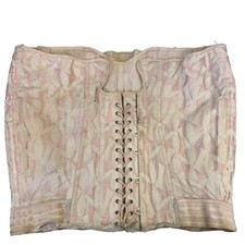 Antique Modart Corset Pink Damask L102 837X 33 1920's Where Style Begins AC