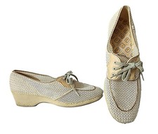 Vintage Mesh Shoes Size 8 Lace Up Chunky Rubber Kaufmann Funtreads