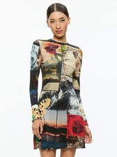 Alice + Olivia Delora Eco Fusion Mini Dress 4 NWT $395