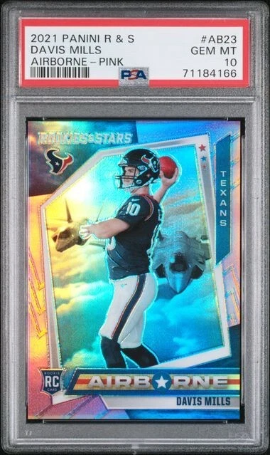 Davis Mills Panini Rookies & Stars Airborne #AB23 Pink
