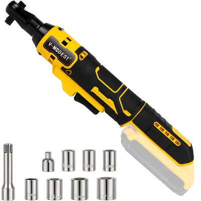 Electric Cordless Ratchet Wrench 3/8'' for Dewalt 20V Battery 70Ft-lbs W/Sleeve