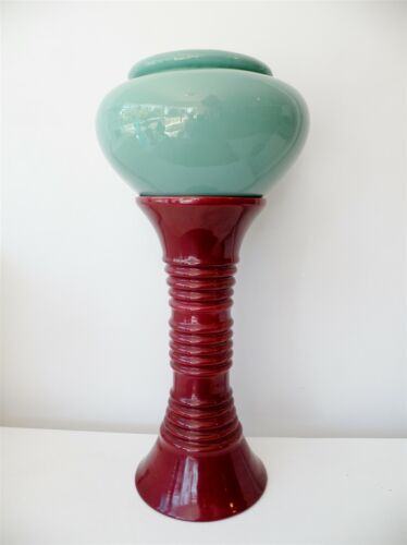 Scarce Art Deco California Pacific Pottery Oil Jar and Stand Jardiniere - Afbeelding 1 van 8