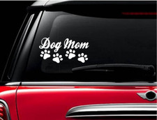 Dog MOM Paws Dogs Puppy Puppies Rescue Pet Pets Car Laptop Decal Paw Sticker