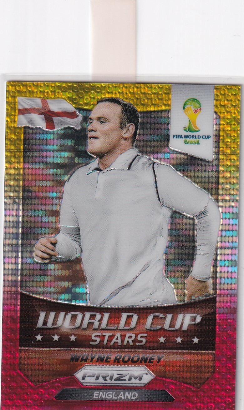 Panini Prizm World Cup 2014 Rookie 14 Wayne Rooney Yellow White Red
