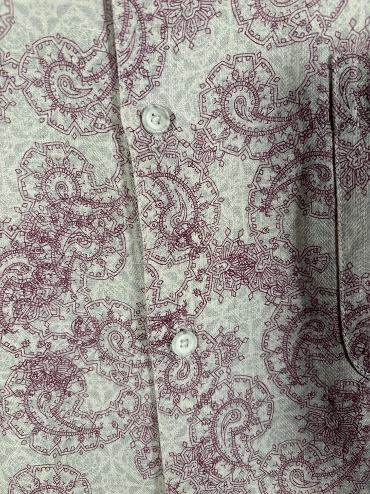 Camisa Tasso Elba Island Para Hombres XL Lino Mezcla Seda Cachemira Manga Corta Informal Foto 3 de 4