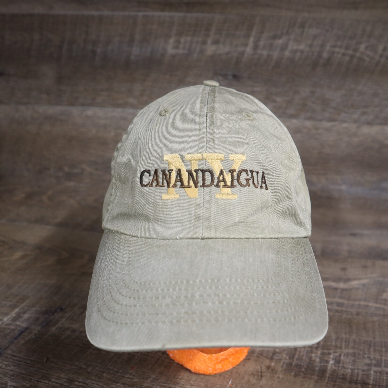 Canandaigua Wine Co. Embroidered Baseball Cap Hat SnapBack Men’s Beige