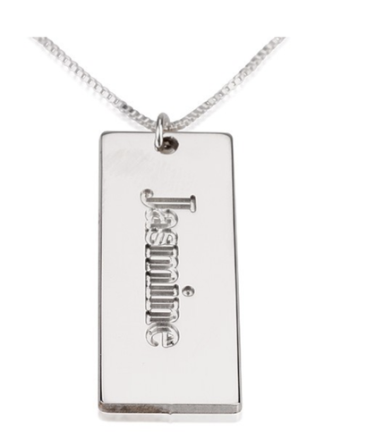 MINI DOG TAG CUSTOM NAME NECKLACE 