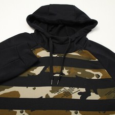 Nike Hoodie Mens Large Black Green Camo Dri Fit Pullover Pocket
