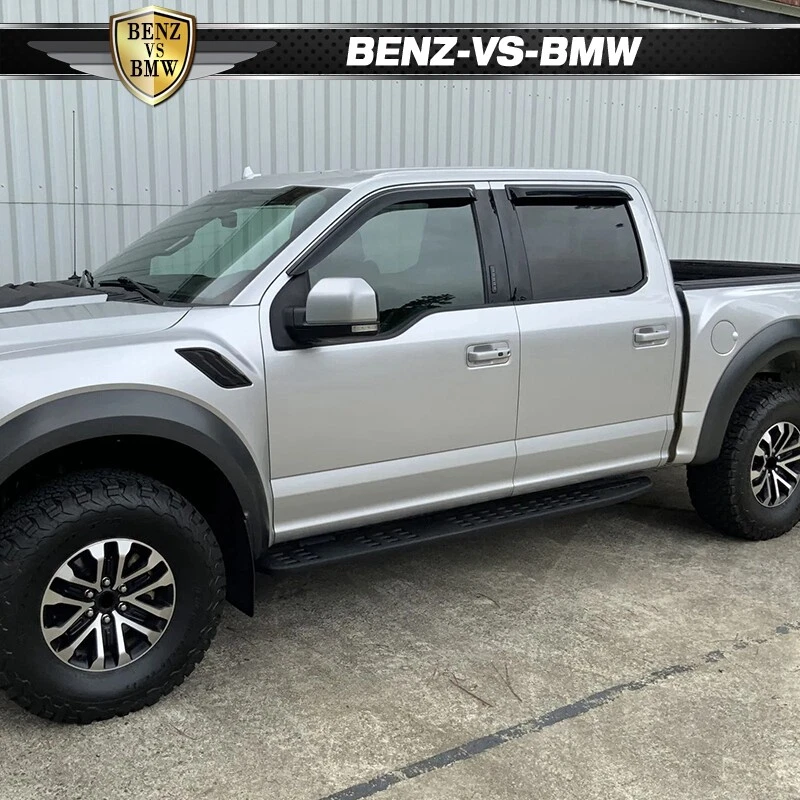 Fits 15-25 Ford F150 Crew Cab/17-25 F250 to F450 Window Visor Rain Guard Acrylic - Image 2 of 4