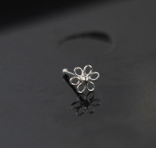 Filigree Nose Stud Flower Sterling Silver Nose Studs 925 Silver Jewelry For Girl