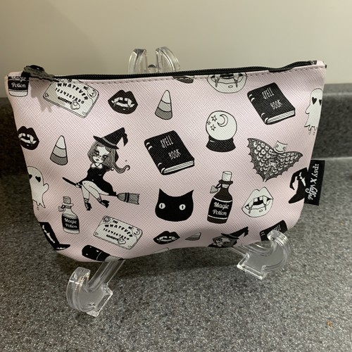 Ipsy X Valfre Black Magic Glam Bag Pink Makeup Cosmetic Witch Goth