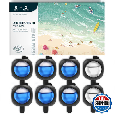 Drivejoy Car Air Freshener Vent Clips 8 Pk 6 Ocean 2 Car Scent Long Lasting Air