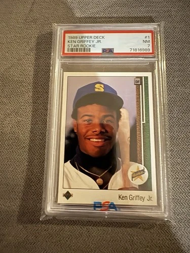 1989 Upper Deck - Star Rookie Ken Griffey Jr #1 (RC) PSA 7