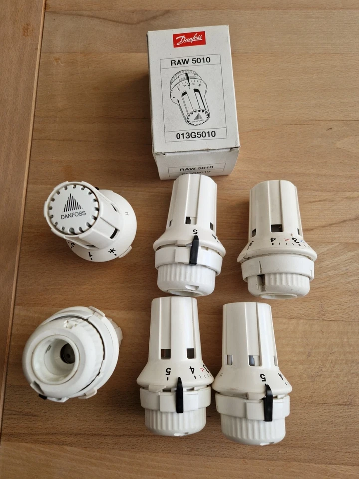 6x Danfoss Thermostatkopf RAW 5010 Fühlerelement 013G5010 RA-Click - Neuwertig - Bild 2 von 4