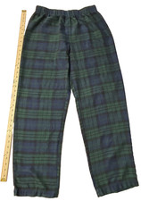 Lands' End Kids Flannel Pajama Pant Evergreen Blackwatch Plaid Youth Size 18