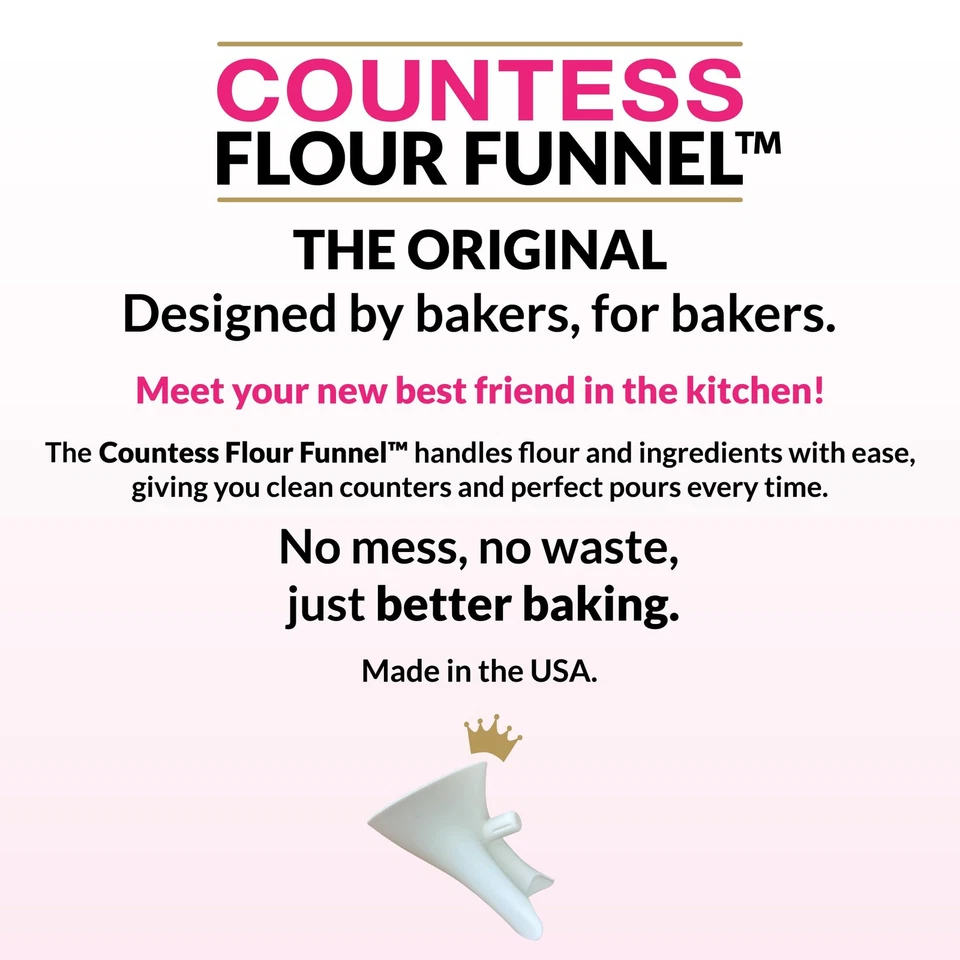 Countess Flour Funnel™ - Stand Mixer Attachment by The Cookie Countess (White) - Image 4 of 4