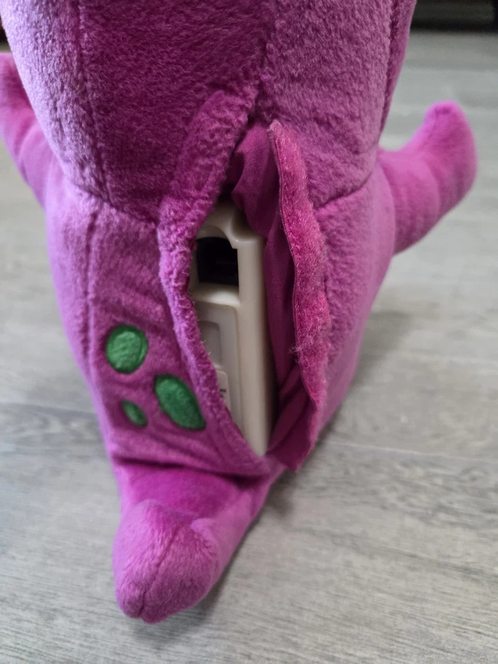 Peluche Barney Playskool 2000 vintage animal de peluche hablando Barney no probado Foto 4 de 4