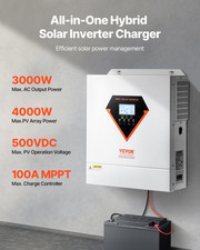 Hybrid Solar Inverter, 3000W, for Off-Grid System Lead Acid Lithium Battery