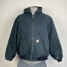 1990s Faded Made in USA BLK Carhartt Jacket Black XXL