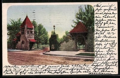 Ansichtskarte St. Louis, MO, Entrance to Portland Place 1906 