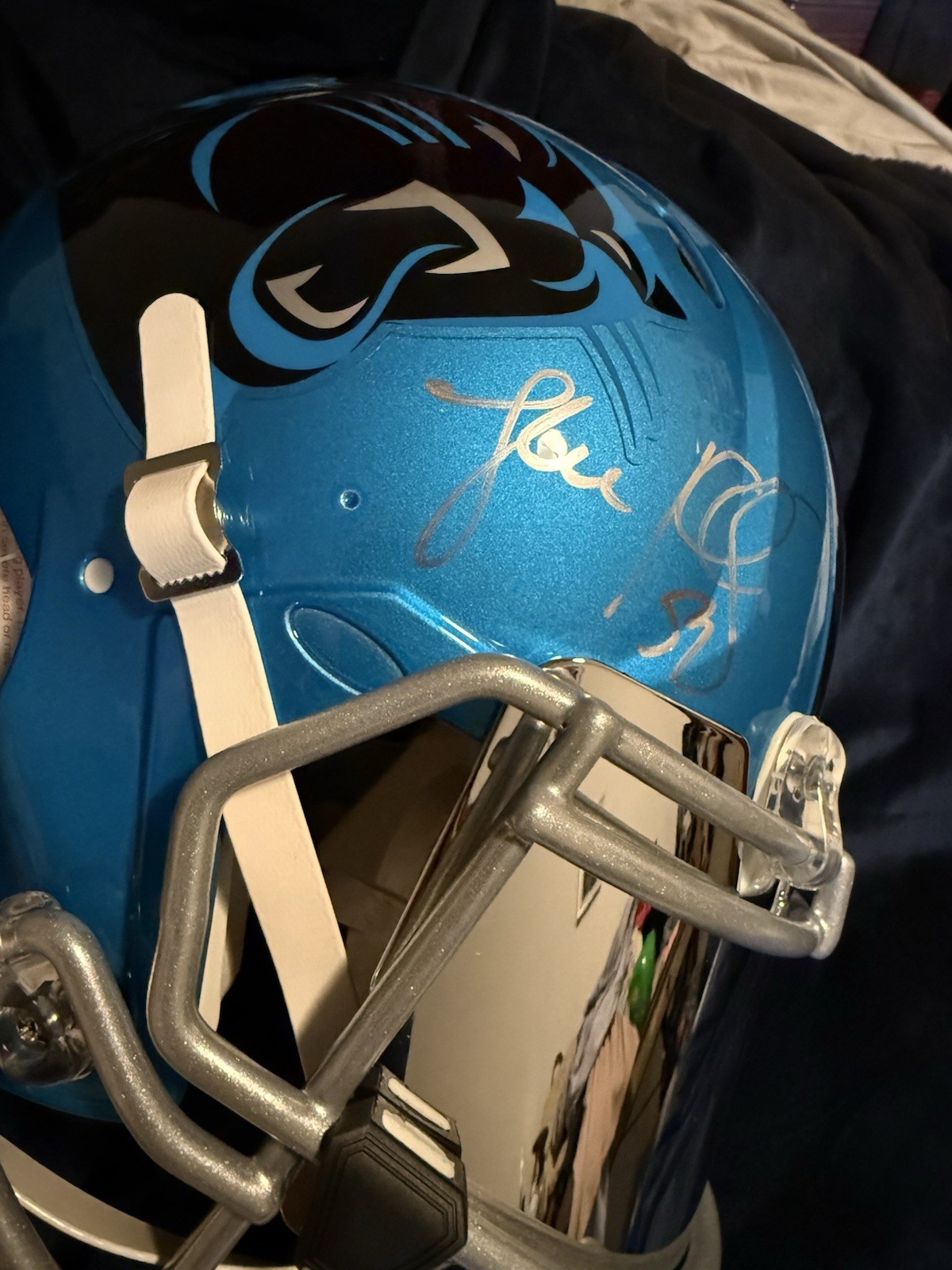 Luke Kuechly Autographed Signed Carolina Panthers Authentic Speed Helmet 