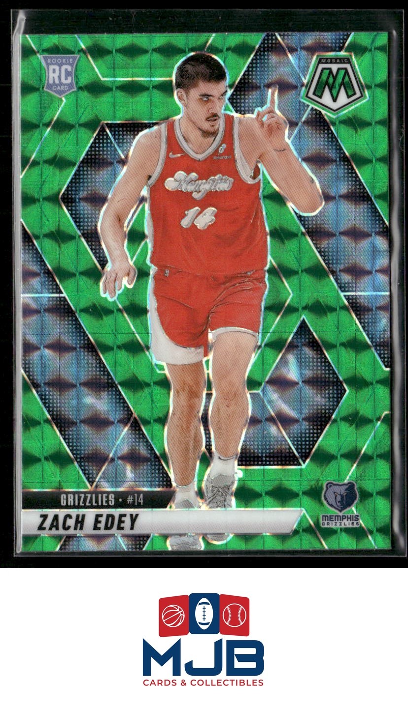 2024-25 Panini Mosaic Zach Edey Green Mosaic Rookie #248