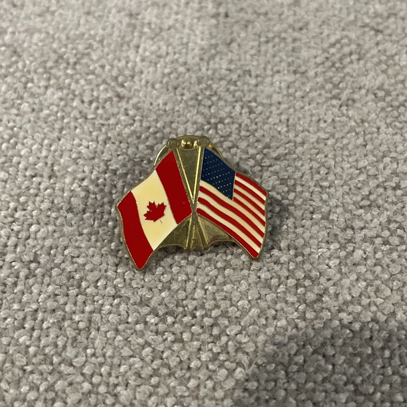 Vintage Canadian United States USA Lapel Pin Joint Union