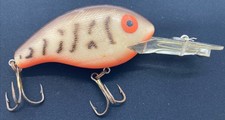 REBEL, VINTAGE "DEEP MAXI-R", BROWN CRAWFISH PATTERN, PAINT SCRAPES/SCRATCHES