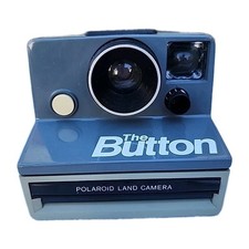 Vintage Polaroid The Button Instant Film Land Camera W/Brown Bag Case READ 