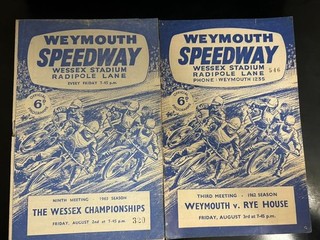 2 x Weymouth Speedway Programmes