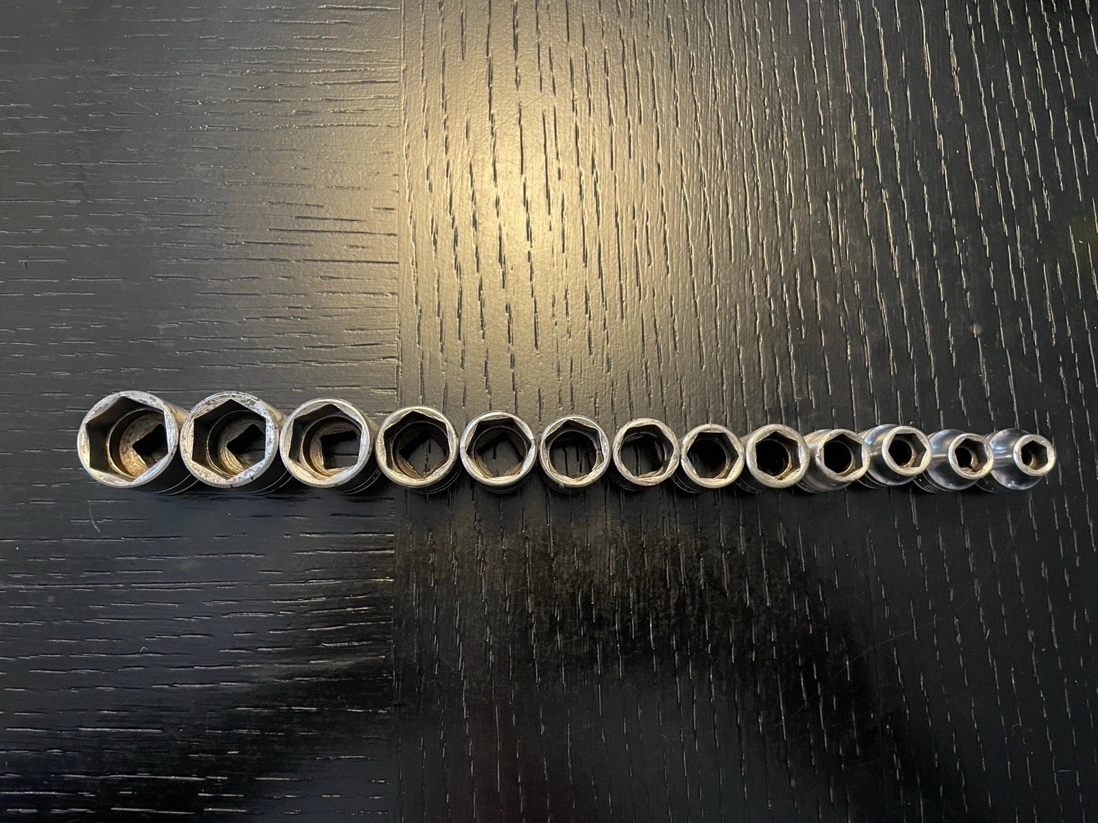 Wow! LARGE LETTER SK-Tools 3/8  Metric Socket Rail w/ Metal Tray USA 7MM-19MM