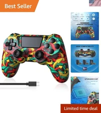 Multi-Touch PS4 Controller with USB C / Colorful Arrows & 15-20 Hours Playtime