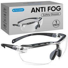 Anti-Fog Safety Glasses for Men and Women, ANSI Z87.1 Scratch Proof Eye Goggl...