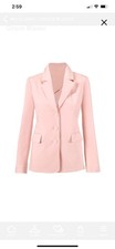Women's Cabi 5656 GRACE BLAZER Light Pink Cotton Blend Jacket Size 6