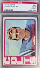 1972 Topps - Ted Hendricks #93 Baltimore Colts Linebacker Legend Mint 9(OC)