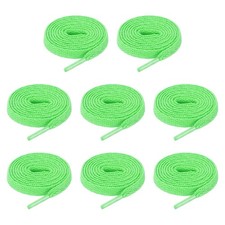 4 Pairs Flat Shoe Laces 5/16" x 80" Polyester Sneaker Shoestring, Green