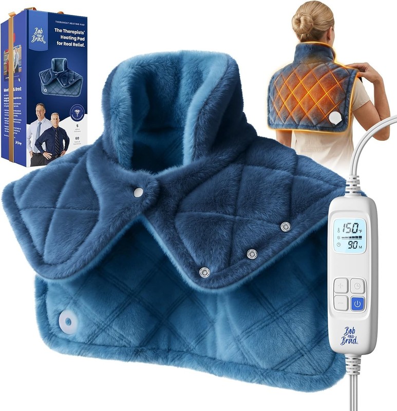 Bob and Brad Weighted Heating Pad for Neck Shoulders 2.2lb Electric Neck Wrap