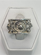 STUNNING Flower .925 Vintage Sterling Silver Estate Ring Size 6.75