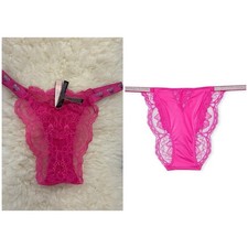 2New Victoria Secret Panty M Dream Angel Bling Lace Cheeky Valentine LingerieNWT