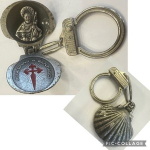 Peregrino A Santiago 1970's Rare Pilgrim to Santiago Compostela Christ Keychain