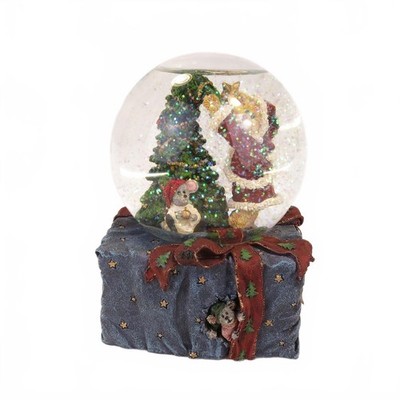 Boyds Cat Purrstone Mrs Claws and Topper Hang in There #271500 Waterglobe