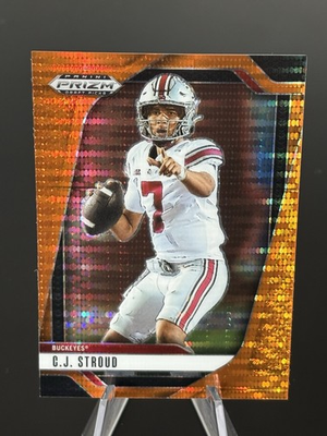 #ad #ad 2025 Prizm Draft Picks CJ Stroud Orange Pulsar 75 #186 $8.99
