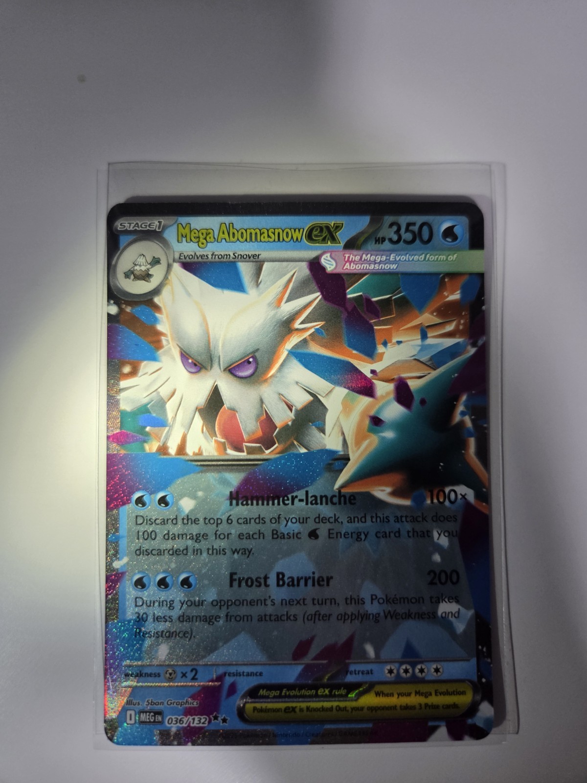 Mega Abomasnow ex 036/132 Me01: Mega Evolution Holo