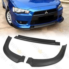 Fit 08-15 Mitsubishi Lancer Ra-style Matt Blk Front Bumper Splitter Spoiler Lip