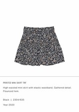 Zara Printed Mini Skirt TRF Collection Size Small