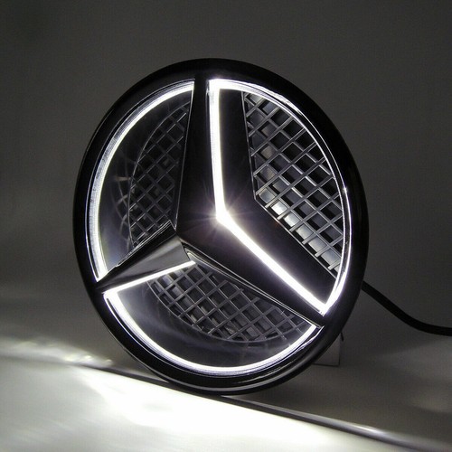 Black Star Grille Emblem Illuminated LED Light For 2013-2018 W176 W205 W212 CLA - Picture 2 of 6