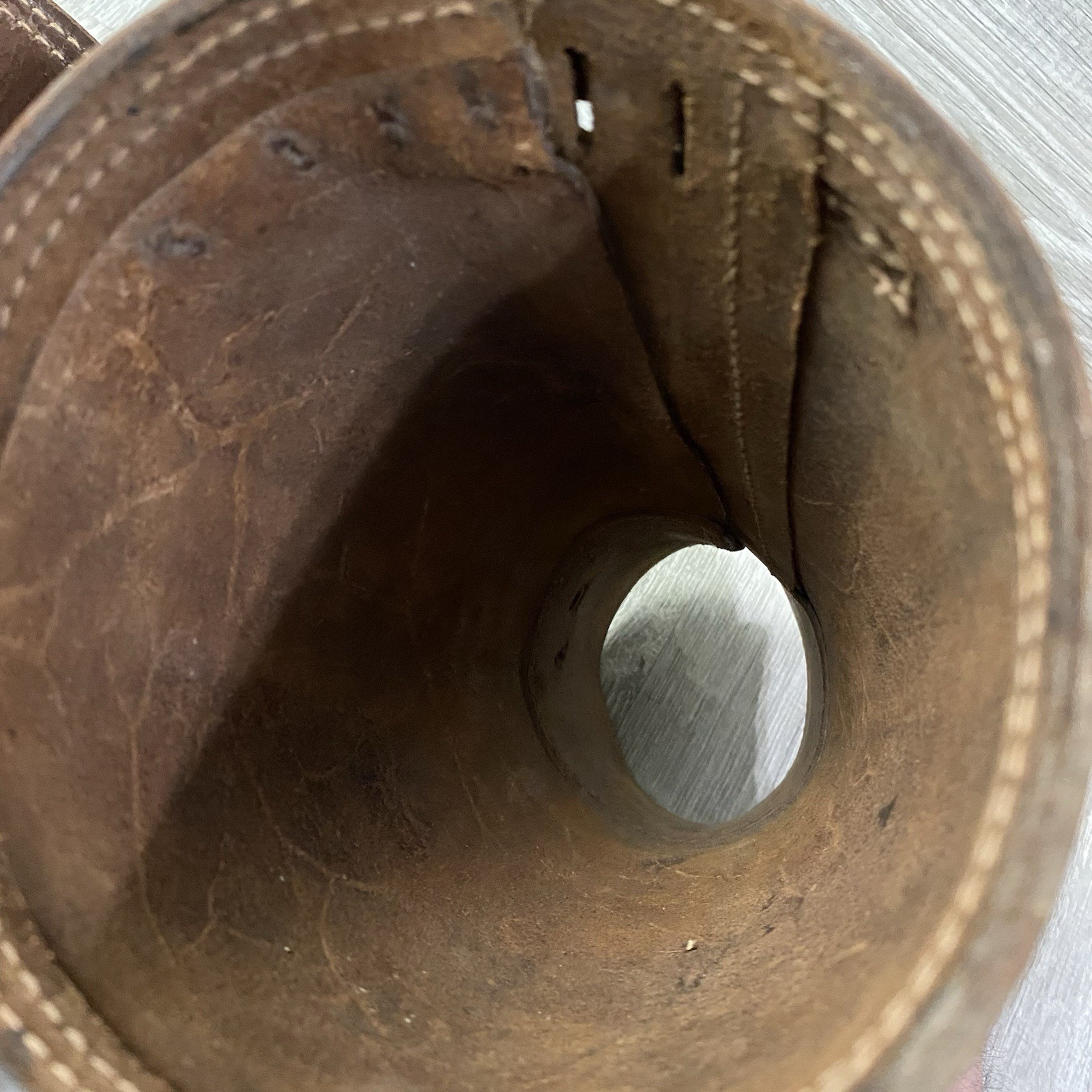 Vintage Military Leather Shin Calf Guards Gaiters Brown With Buckles