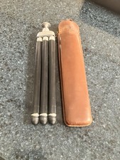 Ising Bergneustadt Vintage Camera Tripod 11" with Leather Case Germany