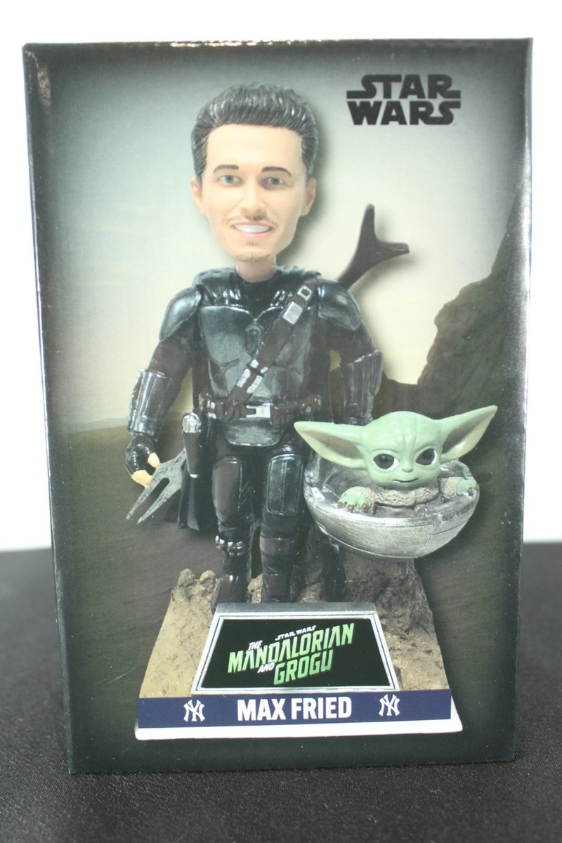 New York Yankees Max Fried Mandalorian Grogu Star Wars Bobblehead