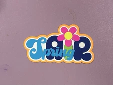 Spring Air Scrapbook Title Handmade Paper Pieced Die Cut